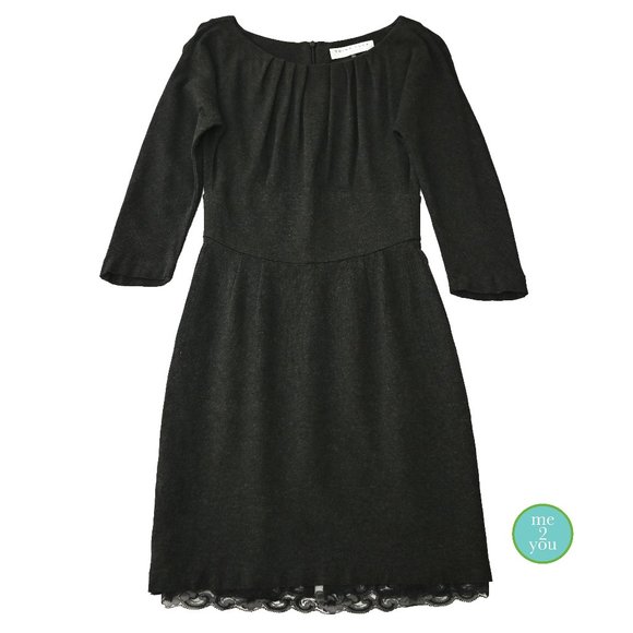 TRINA TURK LA Charcoal Grey Heather Knit Dress - Size 0 - Picture 1 of 9